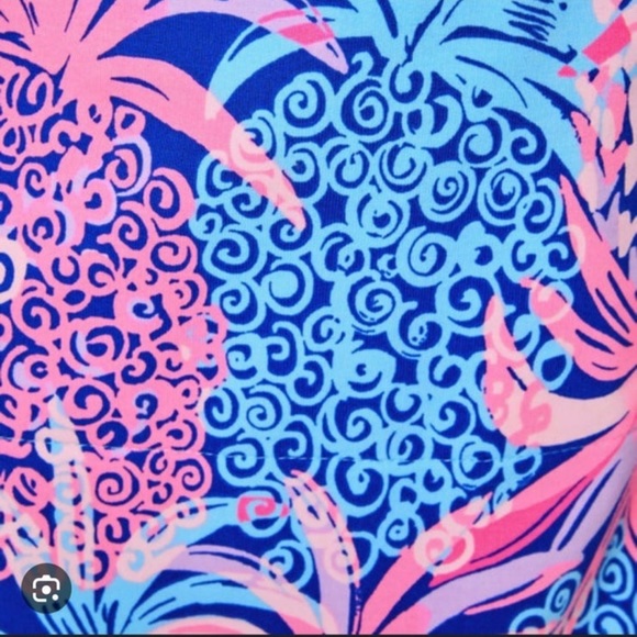 Lilly Pulitzer Little Skipper Borealis Blue Tropic Down Low Dress - Picture 8 of 8